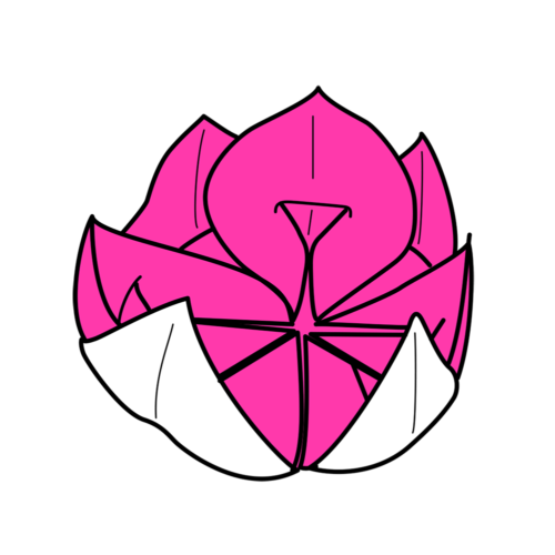 はすのはな 蓮の花 折り紙の折り方 折り図 ショウワグリム株式会社